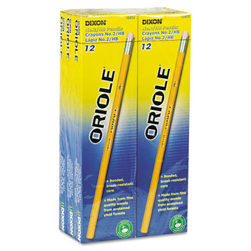 Dixon® Oriole Pre-sharpened Pencil, Hb (#2), Black Lead, Yellow Barrel, Dozen freeshipping - TVN Wholesale